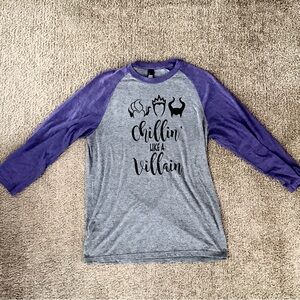 District Purple and Gray Kids Long Sleeve Tee